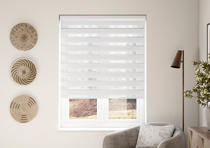 Shine, Silk White  - Motorised Day and Night Blind - Image 3